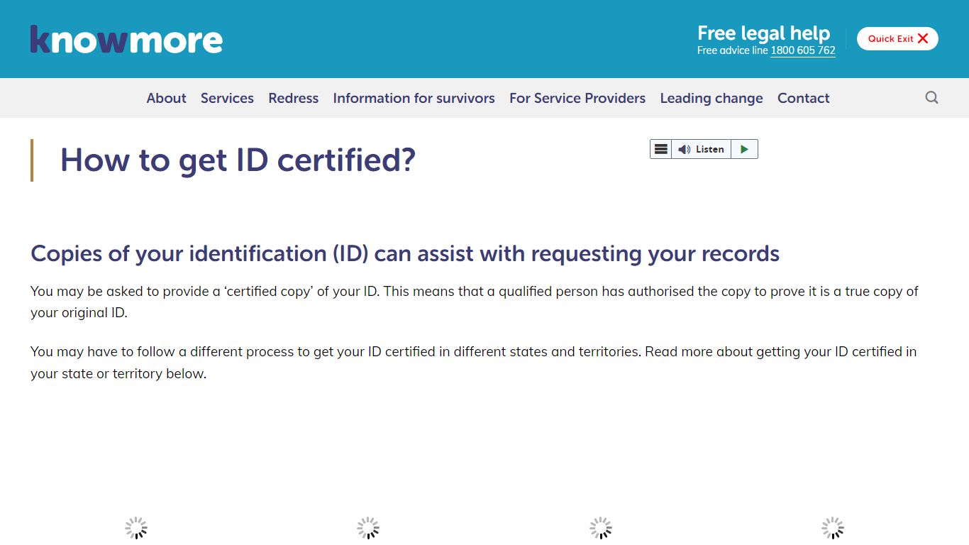 Getting your ID certified - knowmore