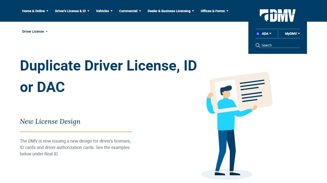 Duplicate Driver License, ID or DAC - Nevada